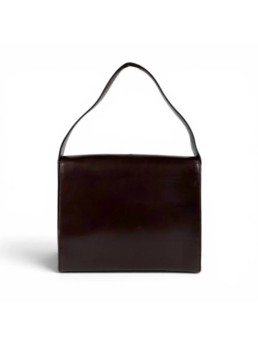Prada Leather Shoulder Bag Hobo Soho Dark Brown Vintage
